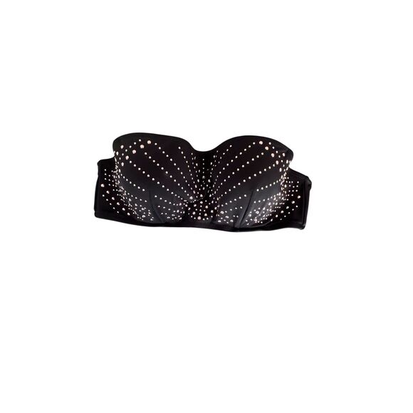 Shade Shore Bikini Top Swim Suit Metallic Studded Studs size 36B - Picture 1 of 7